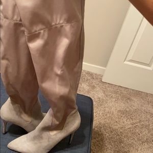 Over the knee boots- slouchy look or straight